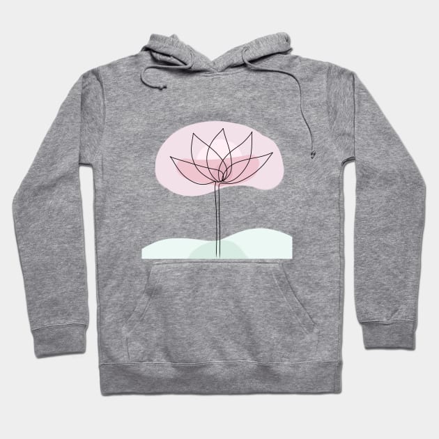 FLOWER - Abstract Line Art Hoodie by Tilila